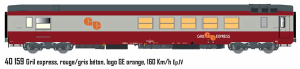LS Models 40159 - Passenger Coach Gril express with logo GE orange